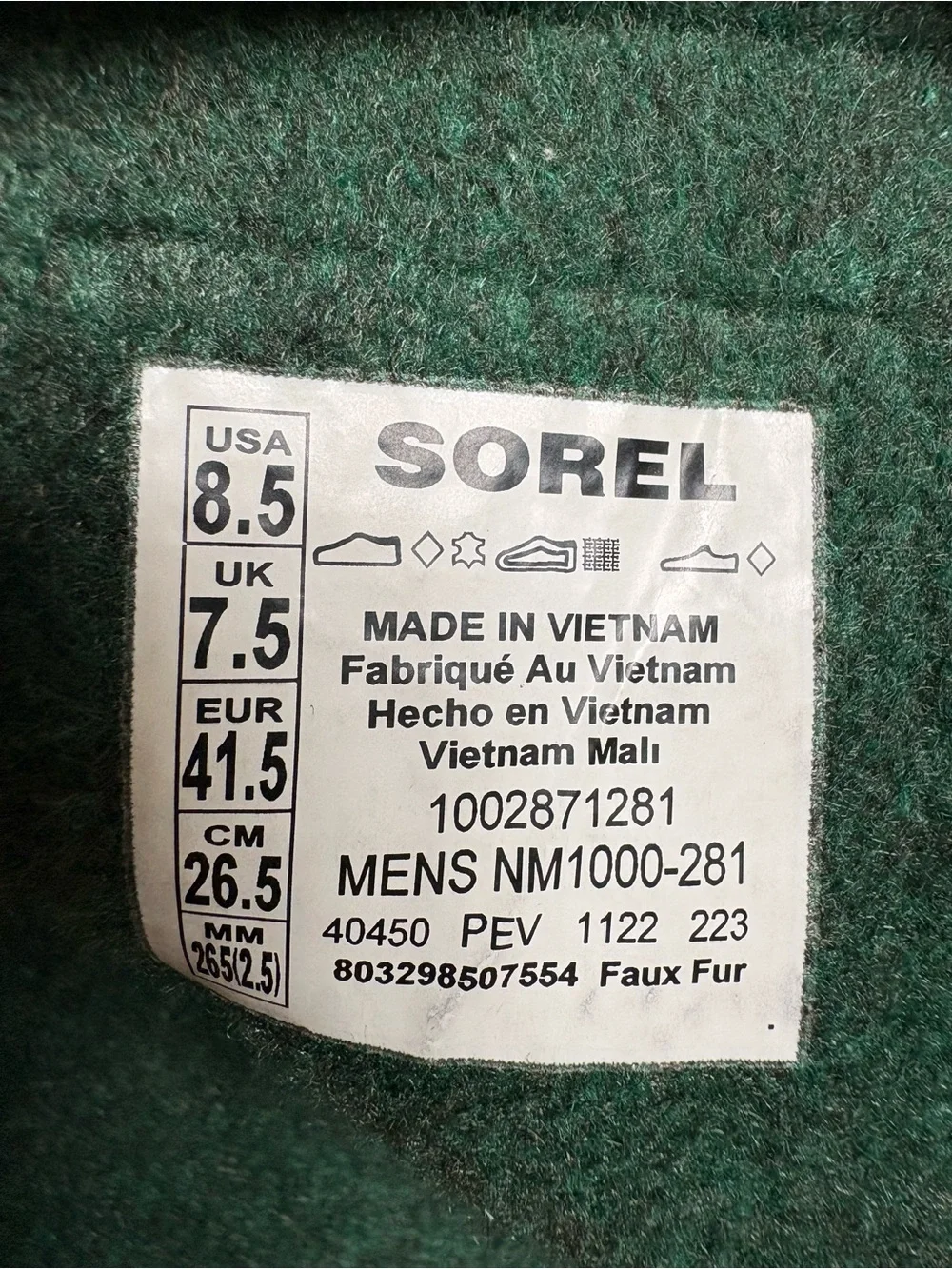 SOREL Caribou Men’s Winter Snow Boots | Size 8.5